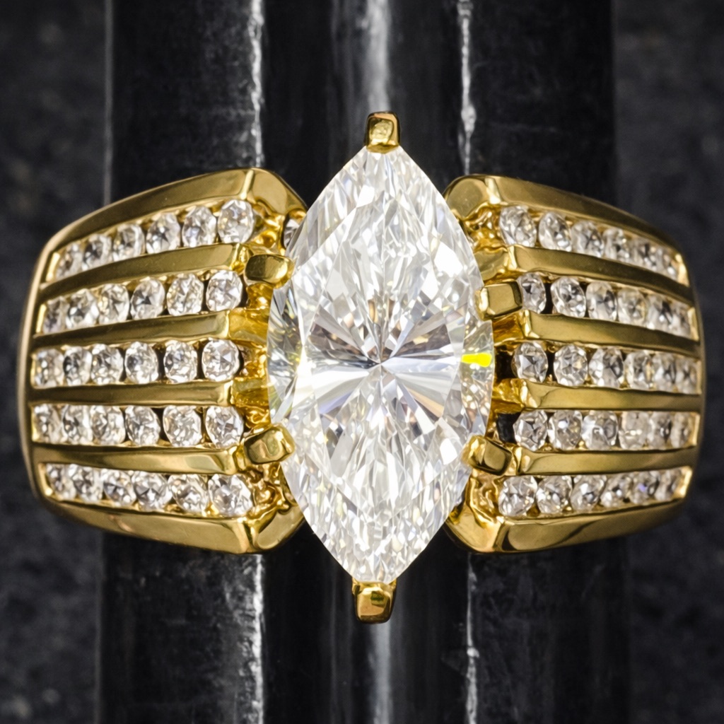 Victoria Wieck Vintage Marquise Solitaire Cz Engagement Wedding Band Ring Gold 130$